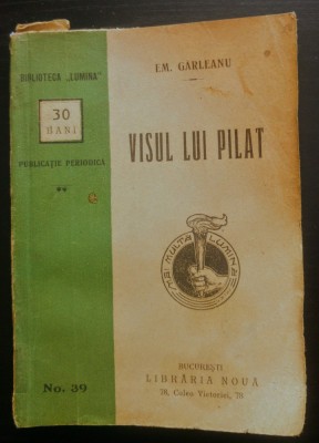 Visul lui Pilat - Emil Garleanu foto