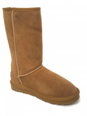 Cizme Piele Tip UGG Model Camel Clasic Lung y foto