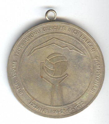 Concurs Internat de HANDBAL - BALCANIADA 1972 - a participat si Romania, medalie foto