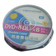 DVD+R DOUBLE LAYER 8.5GB 8X CAKE 10 ESPERANZA foto