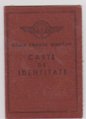 CARTE IDENTITATE C.F.R. ANII 60 foto