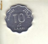 Bnk mnd Maldive 10 laari 2001 unc , barca, Asia, Aluminiu