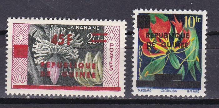 Guineea 1959 fructe flori MI 1-2 MNH w47