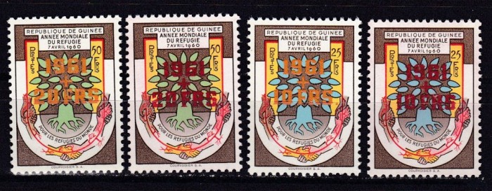 Guineea 1961 anul refugiatilor MI 67-68 a+b MNH Michel=32