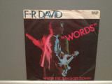 F.R.DAVID - WORDS/WHEN THE SUN GOES DOWN (1982/CARRERE/RFG) - Vinil Single &#039;7