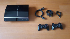 PS3 60 Gb cu cabluri, 2 controllere si 2 jocuri originale foto