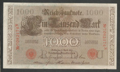 GERMANIA 1000 1.000 MARK MARCI 1910 [11] Stampila Rosie, Litera U , P-44b/5 , XF foto