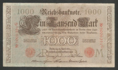 GERMANIA 1000 1.000 MARK MARCI 1910 [36] Stampila Rosie, Litera M , P-44b/3 , VF foto