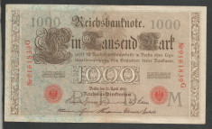 GERMANIA 1000 1.000 MARK MARCI 1910 [16] Stampila Rosie , Litera M , XF foto