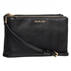 Michael Kors Adele piele geanta crossbody neagra foto