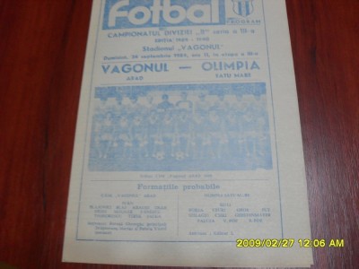 program Vagonul Arad - Olimpia SM foto