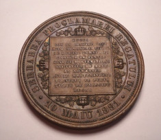 Medalie Regele Carol I - Serbarea Proclamarii Regatului 10 mai 1881 foto