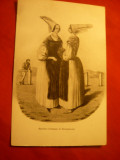 Ilustrata - Folclor -Costum Popular vechi din Noirmoutier , Franta, Necirculata, Printata