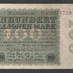 GERMANIA 100000000 100.000.000 MARCI MARK 1923 [3] P - 107a/1 , XF+