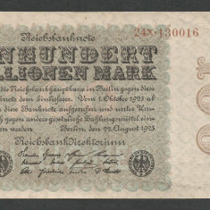 GERMANIA 100000000 100.000.000 MARCI MARK 1923 [8] P - 107c/3 , VF+