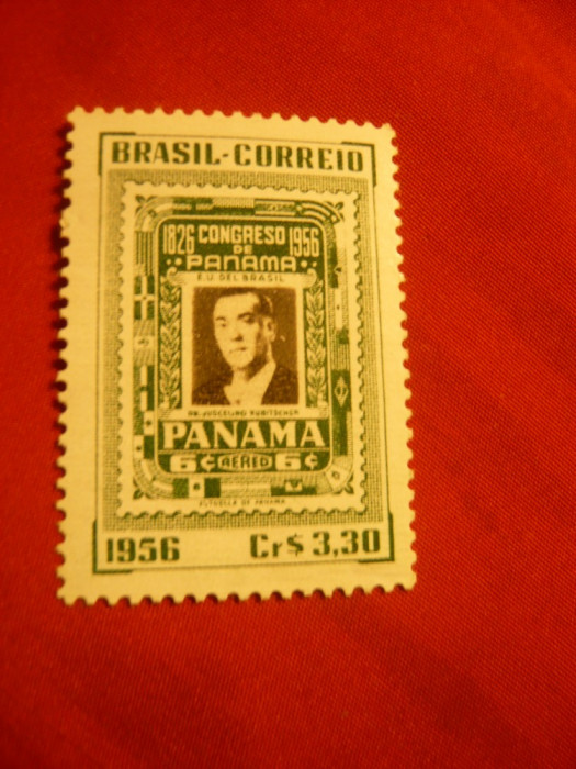 Serie - Congresul Panamerican- Panama 1956 Brazilia , 1 valoare