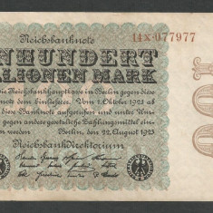 GERMANIA 100000000 100.000.000 MARCI MARK 1923 [2] P - 107c/3 , XF++