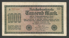 GERMANIA 1000 1.000 MARK MARCI 1922 [12] P-76c/3 , Filigran : Maander foto