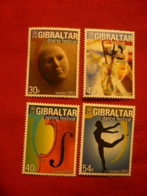 Serie- Europa 2003 -Festival de Primavara , Gibraltar 4 valori foto