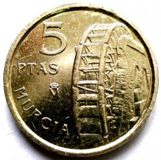 SPANIA , 5 PESETAS 1999 , MURCIA ! foto