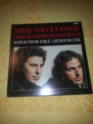 Mikis Theodorakis -Basilis Papakonstantinos-Songs from Exile Ger vinil vinyl foto