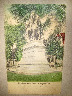 I-Harryson monument Cincinnati Ohio USA vedere veche interbelica. foto