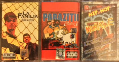 Casete hip-hop romanesc - La Familia, Parazitii, Murale (set 3 casete) foto