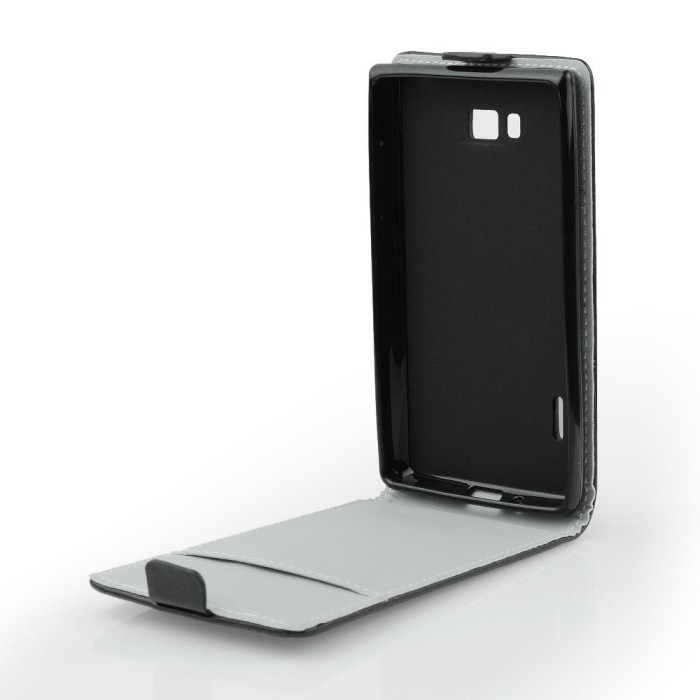Husa Huawei P8 Lite/P9 Lite 2017 Flip Slim Flexi Neagra foto mare Husa Huawei P8 Lite/P9 Lite 2017 Flip Slim Flexi Neagra foto mare