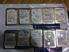 Lot 10x hdd laptop hard disk sata defecte 5x 320gb 3x 250gb 1x500gb 1x750gb foto