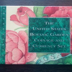 SET MONEDA DIN ARGINT SUA -1 DOLLAR 1997 BOTANIC GARDEN COINAGE AND CURRENCY SET