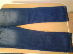 Jeans straight denim blugi drepti barbat marime W31/L32 nou cu eticheta foto