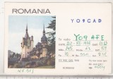 Bnk cp Sinaia - Castelul Peles - carte postala QSL, Circulata, Printata