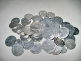 7841-Set 50 monede aluminiu Romania moderna.