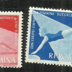 ROMANIA 1957 - CAMPIONATELE EUROPENE DE GIMNASTICA, MNH - LP. 429