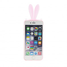 Husa Apple iPhone 5/5S/SE 3D Urechi Roz - CM02731 foto