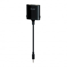 Adaptor audio iLuv Stereo 2 X Jack 3.5, Negru foto