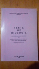 Teste de biologie pentru exam de admitere la Fac (medicina,stomatologie,colegiu) foto