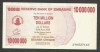 ZIMBABWE 10000000 10.000.000 DOLARI DOLLARS 2008 [3] P-55 , XF+