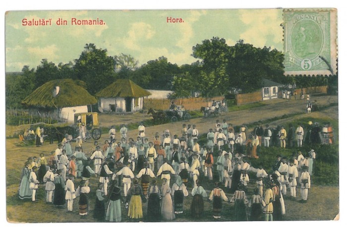 337 - ETHNICS, Dans HORA - old postcard - used - 1907