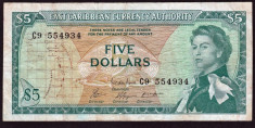 Caraibe 5 Dollars 1965 P#14g foto