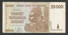 ZIMBABWE 20000 20.000 DOLARI DOLLARS 2008 [17] P-73a foto