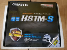 Placa de baza Gigabyte H81M-S, Socket 1150 DDR3 PCI-E - poze reale foto