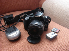 camera foto Canon 400d cu obiectiv 18-55mm sistem complet foto