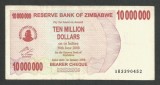 ZIMBABWE 10000000 10.000.000 DOLARI DOLLARS 2008 [12] P-55 , VF