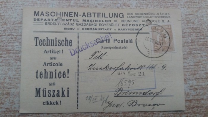 C.P. Reclama - Sibiu 1924