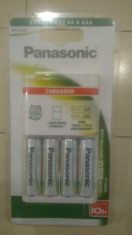 Incarcator cu 4 acumulatori 1900 mah r6 panasonic nou sigilat foto