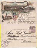 Sibiu- 1898, rara- Litografie, Circulata, Printata