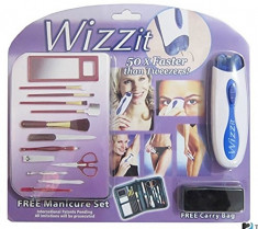 Mini epilator electric pentru fata + set manicura Wizz It foto