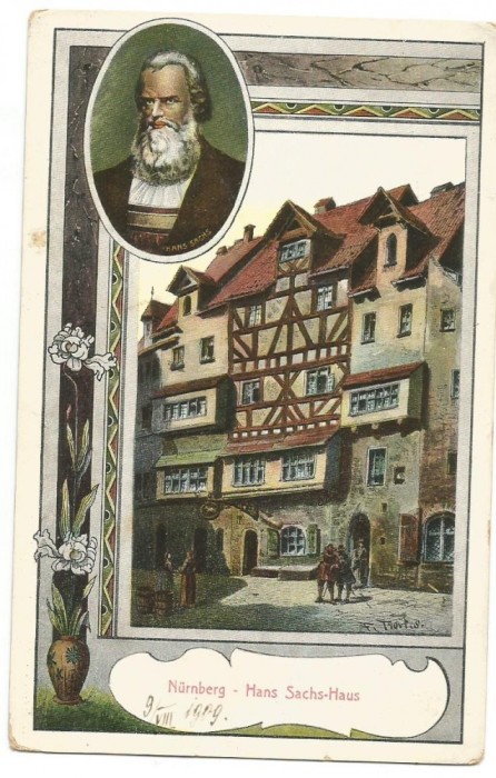 (A) carte postala(ilustrata)-GERMANIA-NURNBERG-litho