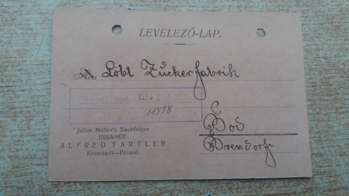 C.P. Reclama - Brasov Bod 1923